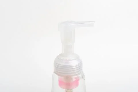 Translucent Pump Of Foam Soap Plastic Dispenser Stock Photos