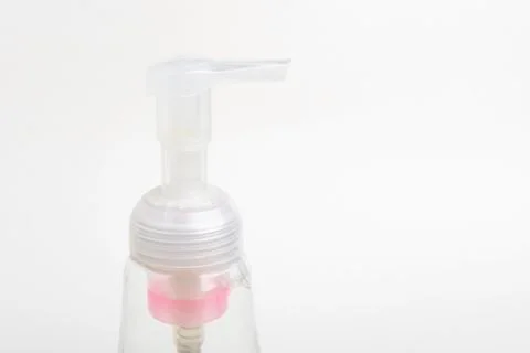 Translucent Pump Of Foam Soap Plastic Dispenser Stock Photos