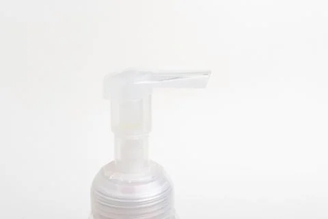 Translucent Pump Of Foam Soap Plastic Dispenser Stock Photos