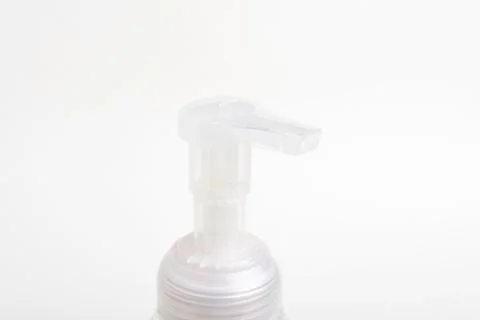 Translucent Pump Of Foam Soap Plastic Dispenser Stock Photos