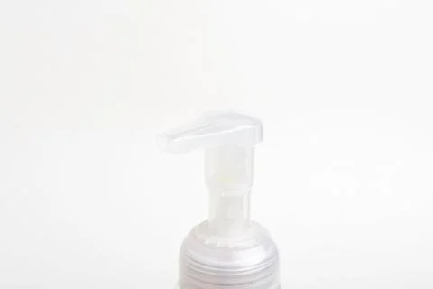Translucent Pump Of Foam Soap Plastic Dispenser Stock Photos