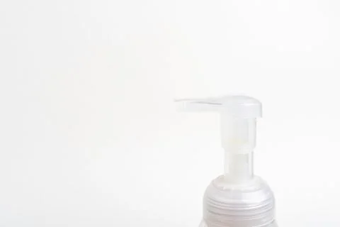 Translucent Pump Of Foam Soap Plastic Dispenser Stock Photos