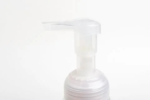 Translucent Pump Of Foam Soap Plastic Dispenser Stock Photos