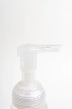 Translucent Pump Of Foam Soap Plastic Dispenser Stock Photos