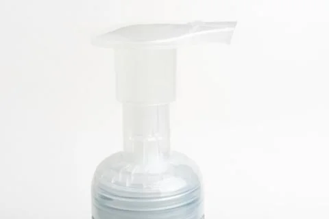 Translucent Pump Of Foam Soap Plastic Dispenser Stock Photos