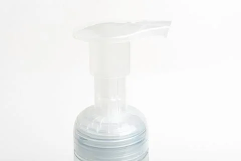 Translucent Pump Of Foam Soap Plastic Dispenser Stock Photos