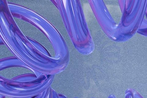 Translucent purple, glossy spirals coil elegantly against a sparkling, text.. Stock Illustration