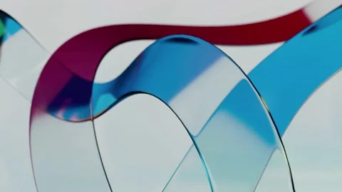 Translucent Ribbon Stock Footage 230032426