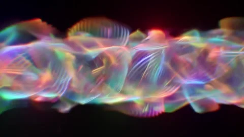 Translucent Ribbon Waves Background Seamless Loop 库存影片 333311172