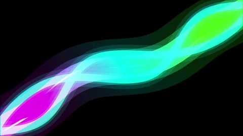 Translucent ribbon waves flowing seamless loop motion background Stock Footage 344632804
