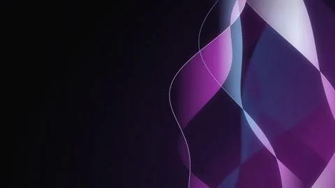 Translucent ribbon waves glide gracefully in a seamless loop Stock Footage 341493014