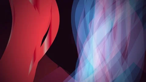 Translucent ribbons drift and sway in a gentle seamless loop Stock Footage 342519578