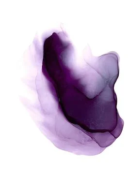 Translucent rounded violet stone with dark deep inside Stock Illustration