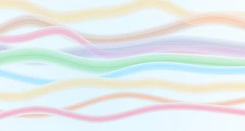 Translucent Silk Ribbon Waves Drifting Serenely Over Light Background Stock Illustration