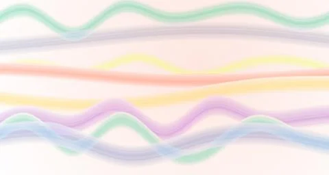 Translucent Silk Ribbon Waves Flowing Serenely Against Light Stock Illustration