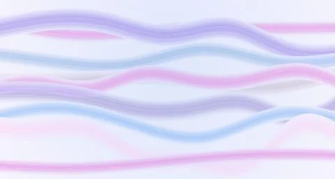 Translucent Silk Ribbon Waves on Light Background Stock Illustration