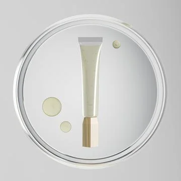 Translucent skincare squeeze tube packging mockup Stock Illustration