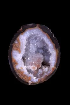 Translucent slice of a stone. Stock Photos