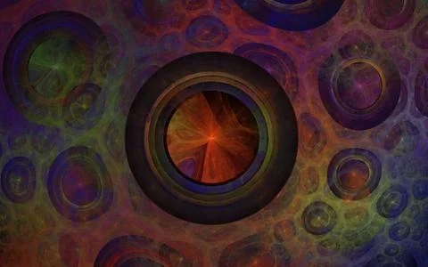 Translucent, soft pastel bubble texture with glow (computer generated, fracta イラスト素材