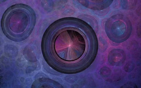 Translucent, soft pastel bubble texture with glow (computer generated, fracta Иллюстрация