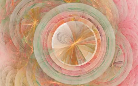 Translucent, soft pastel bubble texture with glow (computer generated, fracta Stock Illustration