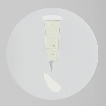 Translucent soft tube packging mockup, eye cream serum product Illustrazione stock