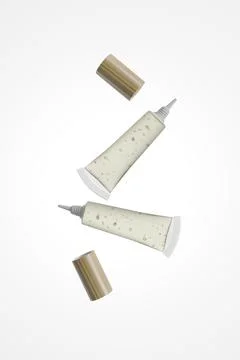 Translucent soft tube packging mockup, eye cream serum product Stock Illustration