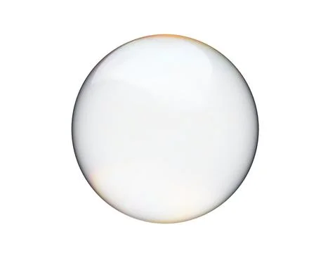 Translucent sphere with soft reflections isolated on transparent Stock Illustration