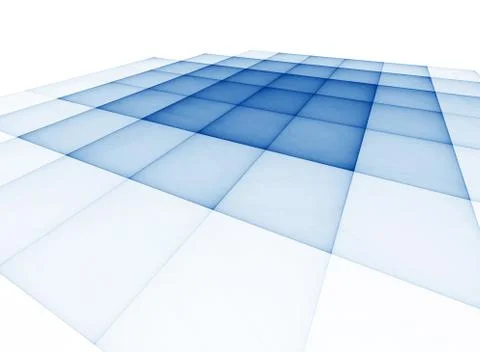 Translucent surface in a blue cage Stock Illustration