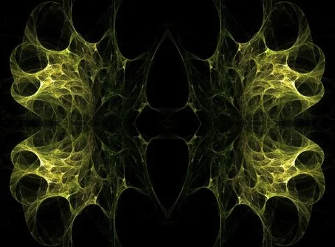 Translucent symmetric nebula complex structured, bubbles and flows in different Stock Illustration