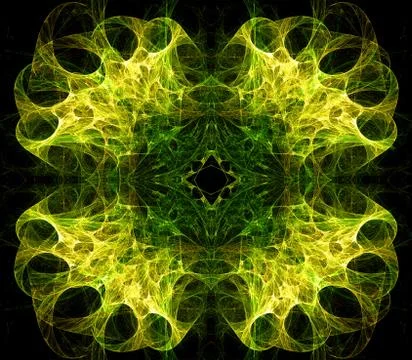 Translucent symmetric nebula complex structured, bubbles and flows in different Stock Illustration