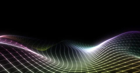 A translucent tablecloth with iridescent iridescence, fluttering in the bree Stock Footage 264114782