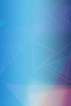 Translucent triangle shapes and thin connecting lines overlap across a blue.. Stock Illustration