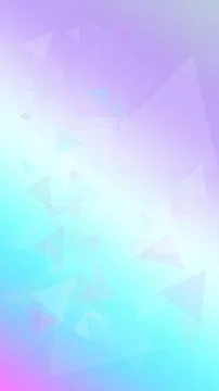 Translucent triangle shapes drift over a dreamy blue-to-purple gradient, cr.. Ilustração Stock