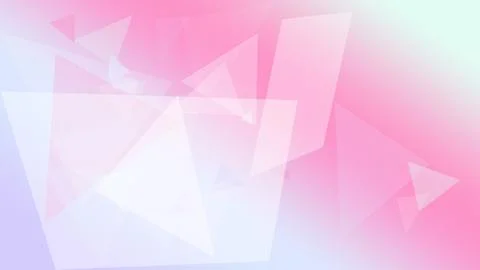 Translucent triangle shapes overlap across a bold hot pink and violet gradi.. Illustrazione stock