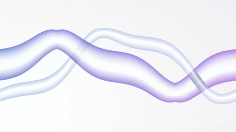 Translucent tube-like forms gently undulate with a fluid wave motion Stock Footage 340831682