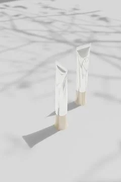 Translucent tube packging mockup, clear plastic soft tube with point tip Stock Illustration