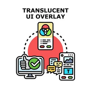 Translucent ui overlay concept for digital design 스톡 일러스트