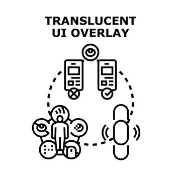 Translucent ui overlay concept for user interface design 스톡 일러스트