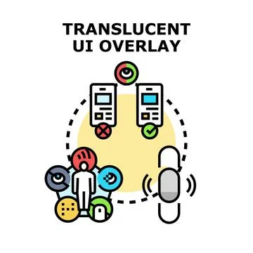 Translucent ui overlay concept for user interface design 스톡 일러스트