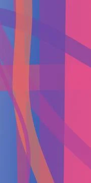 Translucent vertical and diagonal ribbons overlap in vivid pink, blue, purp.. Illustrazione stock
