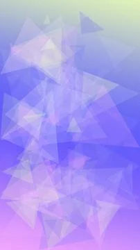 Translucent violet and blue triangles create a soft rainbow-like geometric .. Stock Illustration