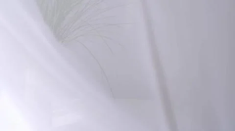 Translucent white curtains develop, defocus soft background. abstract background 스톡 사진