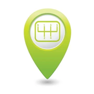 Transmission GREEN map pointer Stock Illustration