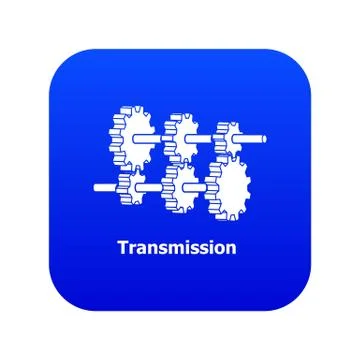 Transmission icon blue vector 库存插图