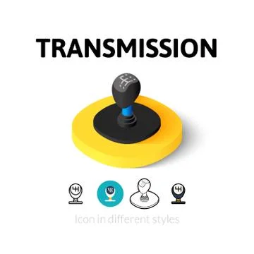 Transmission icon in different style イラスト素材