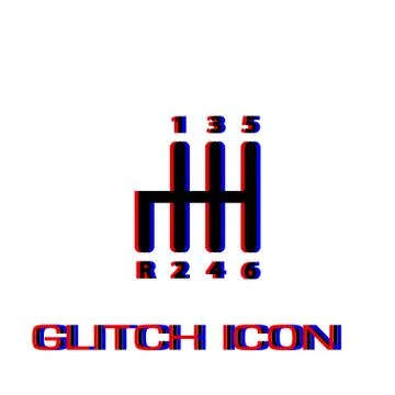 Transmission icon flat Illustrazione stock