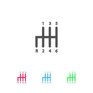 Transmission icon flat Illustrazione stock