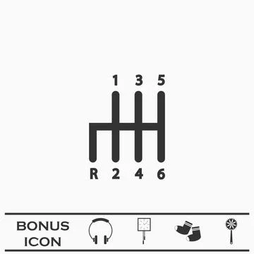 Transmission icon flat Illustrazione stock