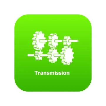 Transmission icon green vector Illustrazione stock
